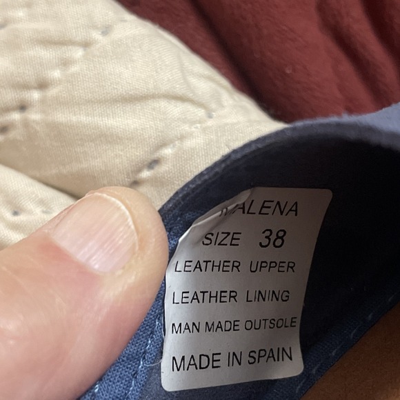 NIB Miz Mooz Women's Malena Wedge Sandals Ocean Blue Leather Women 38 Spain NEW - Picture 14 of 16